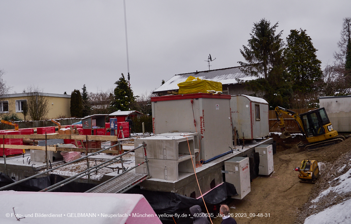 26.01.2023 - Neubau eines Mehrfamilienhause in der Niederalmstraße 16 in Neuperlach-Trudering